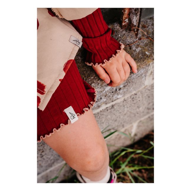 Austen Ribbed Organic Cotton Dress | Burgundy