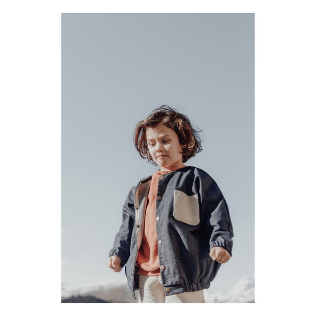 Veste Denim en Coton Recyclé | Gris anthracite