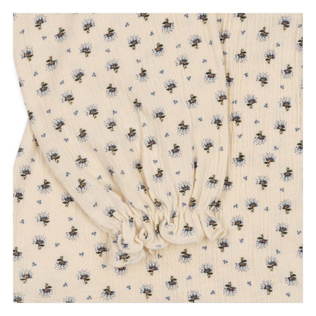 Blusa de algodón orgánico floral Chleo | Crudo