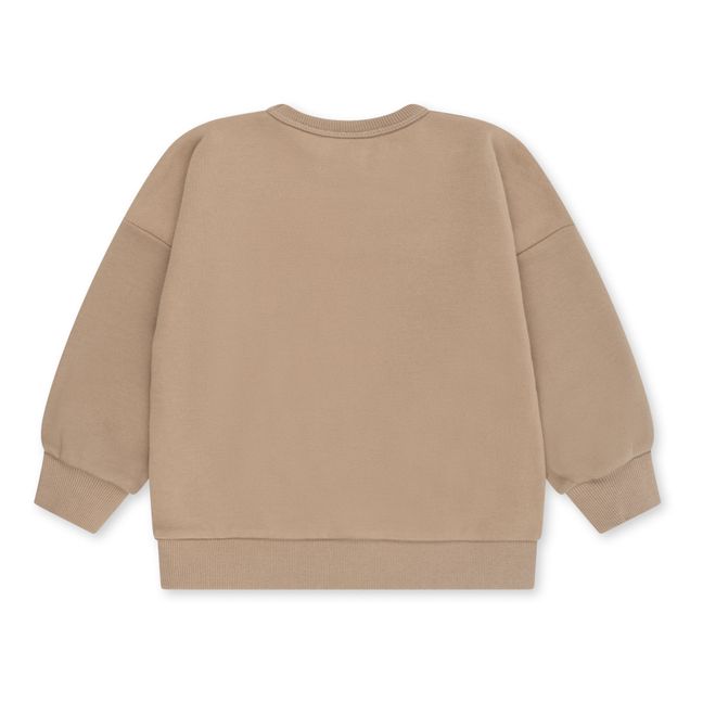 Lou Organic Cotton Sequin Panda Sweatshirt | Beige