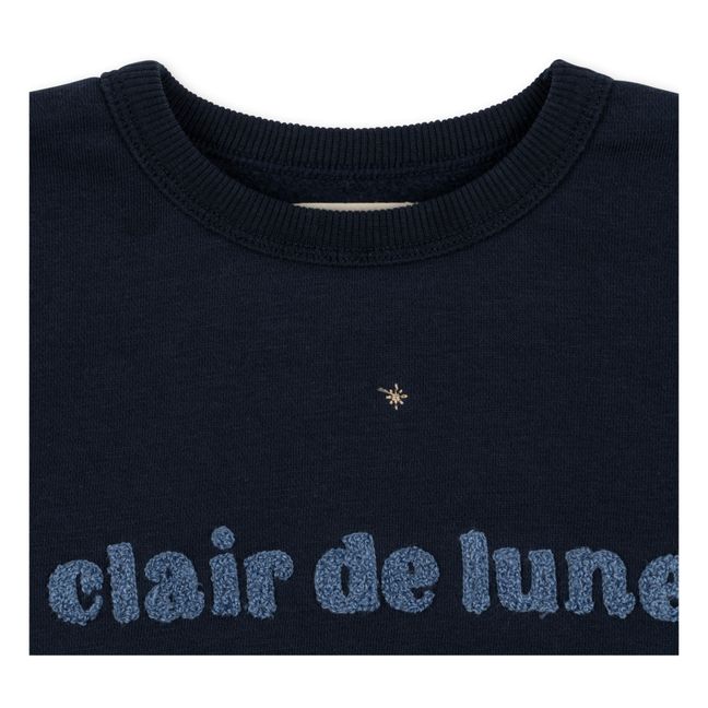 Lou Organic Cotton and Recycled Fibre Planet Sweatshirt | Navy blue