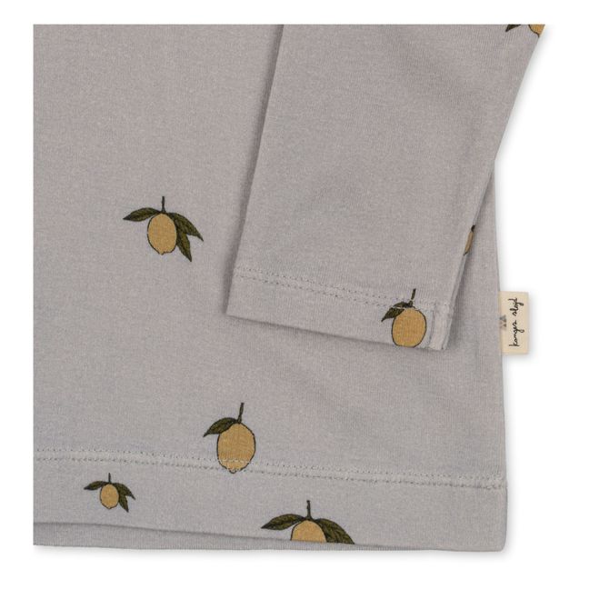 Pyjama Coton Bio Citrons Sleepy | Gris