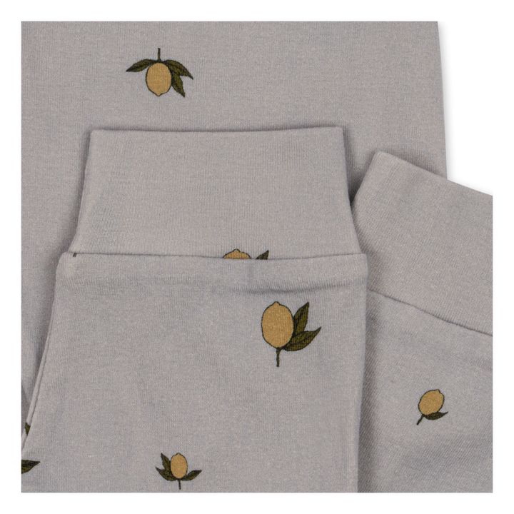 Pijama Sleepy Algodón Ecológico Limones | Gris- Imagen del producto n°7