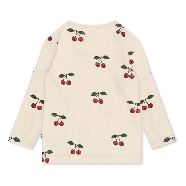 Pyjama Coton Bio Cerises Sleepy | Ecru