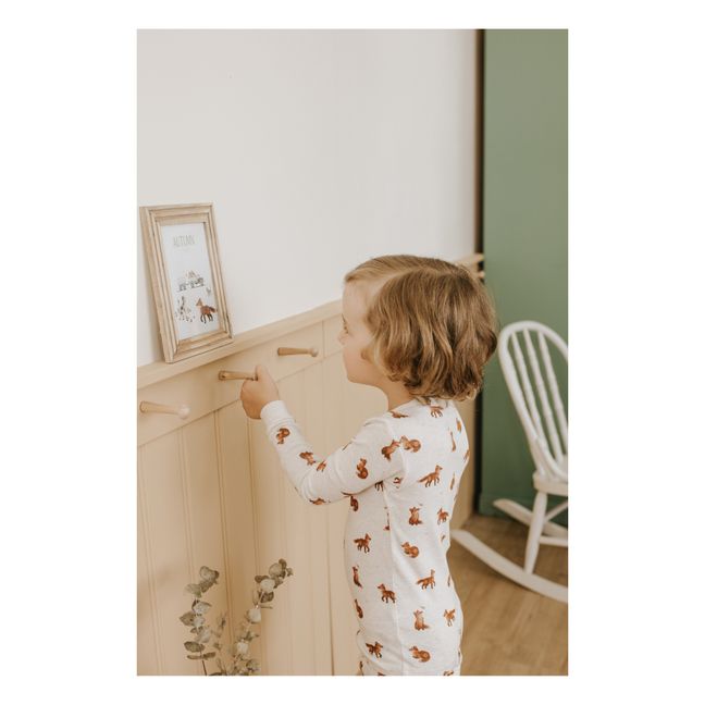 Pyjama Coton Bio Renard | Beige