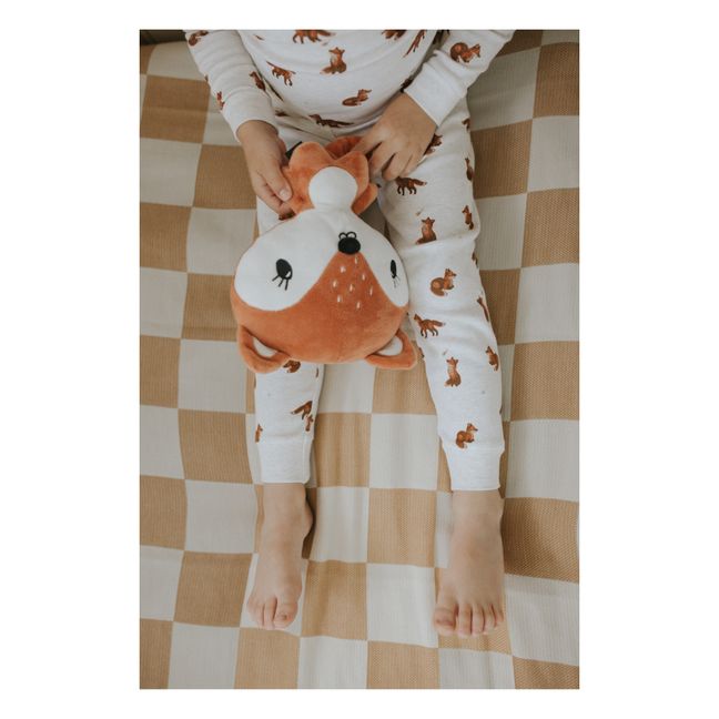 Pijama de zorro de algodón ecológico | Beige
