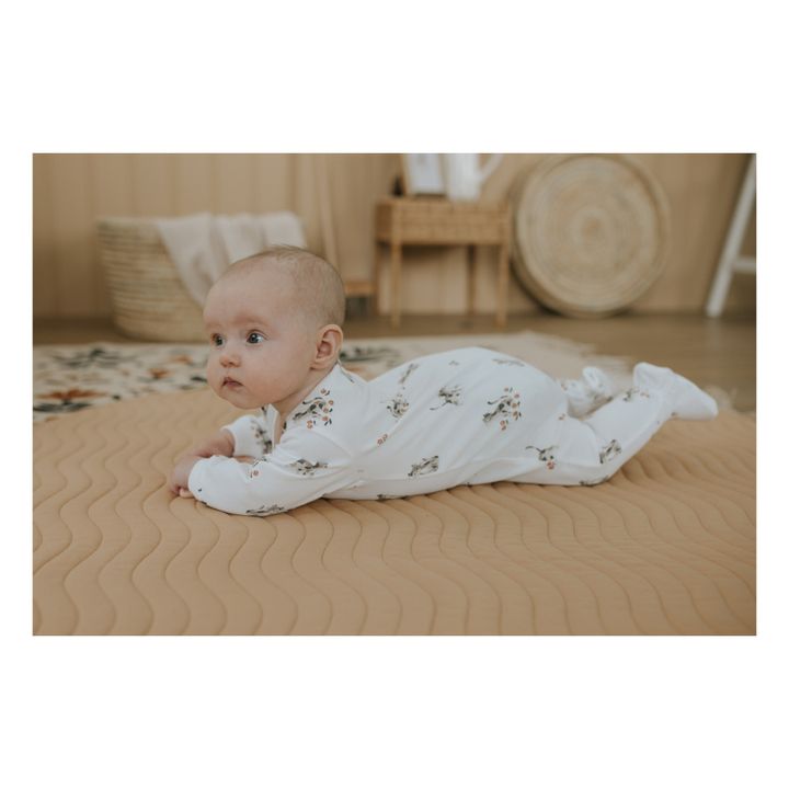 Pyjama polaire écru pour bébé en coton biologique - 12 mois