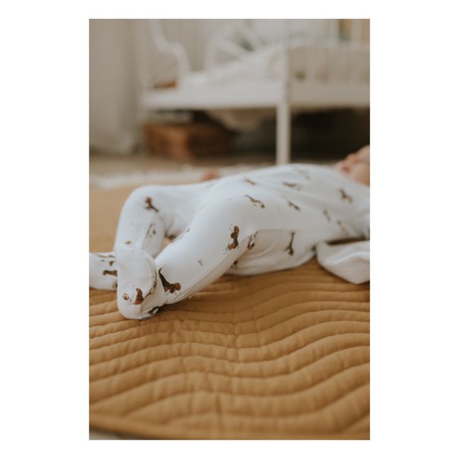 Pyjama Une Pièce Coton Bio Beagle | Weiß
