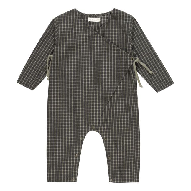 Louis checked jumpsuit | Grey