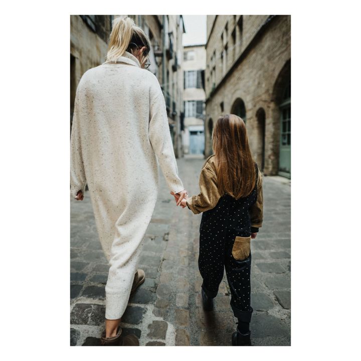 Ida Dotted Corduroy Dungarees | Black- Product image n°6