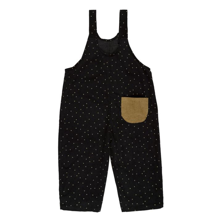 Ida Dotted Corduroy Dungarees | Black- Product image n°7