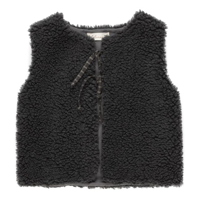 Lucien Sleeveless Fur Vest | Grey