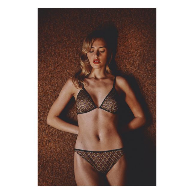 Tanga Théa Dentelle Vintage | Doré