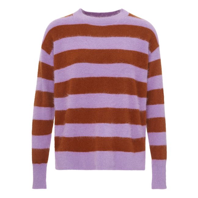 Datipe Striped Angora Jumper - Women’s Collection | Purple