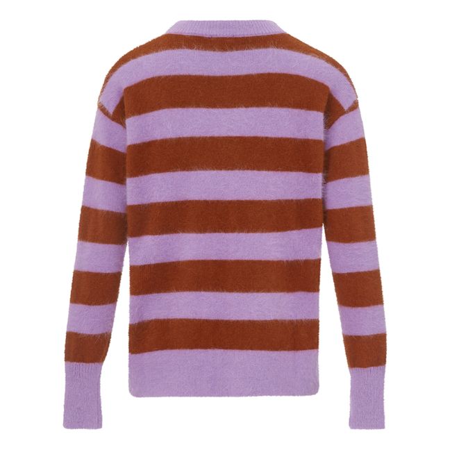Datipe Striped Angora Jumper - Women’s Collection | Purple