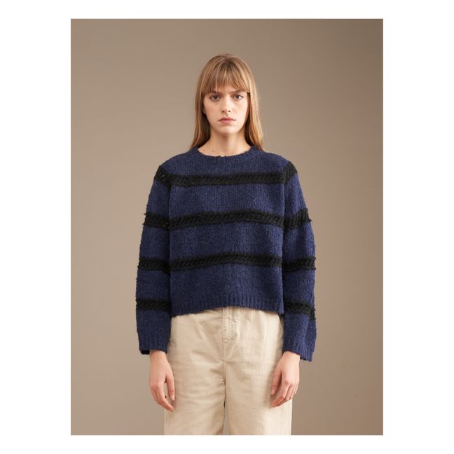 Pullover Roft Wolle und Alpaka - Damenkollektion | Navy
