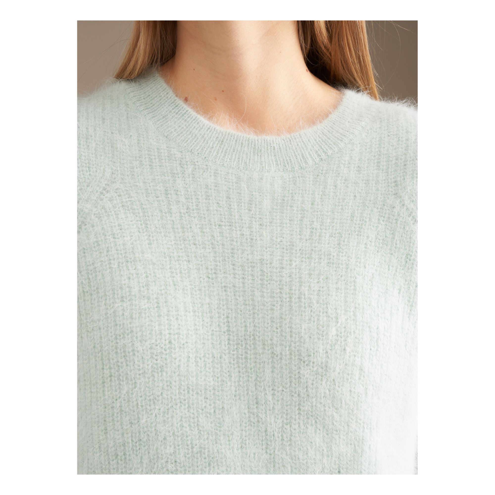 Maglione Girocollo Ghiaccio Grigio Donna