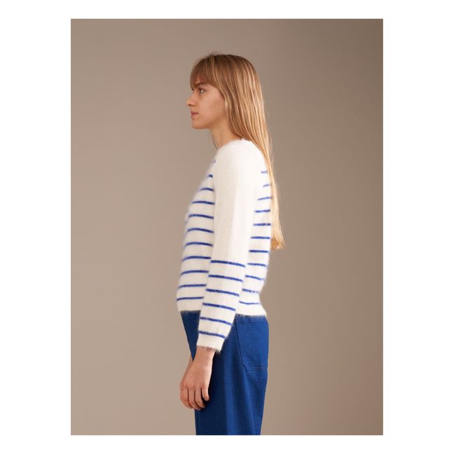 Maglione Dato Angora Stripes - Collezione Donna | Ecru