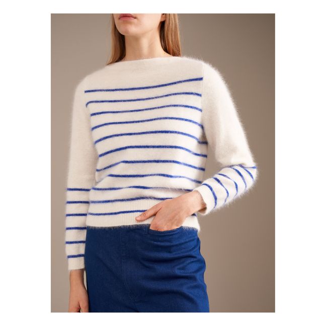Maglione Dato Angora Stripes - Collezione Donna | Ecru