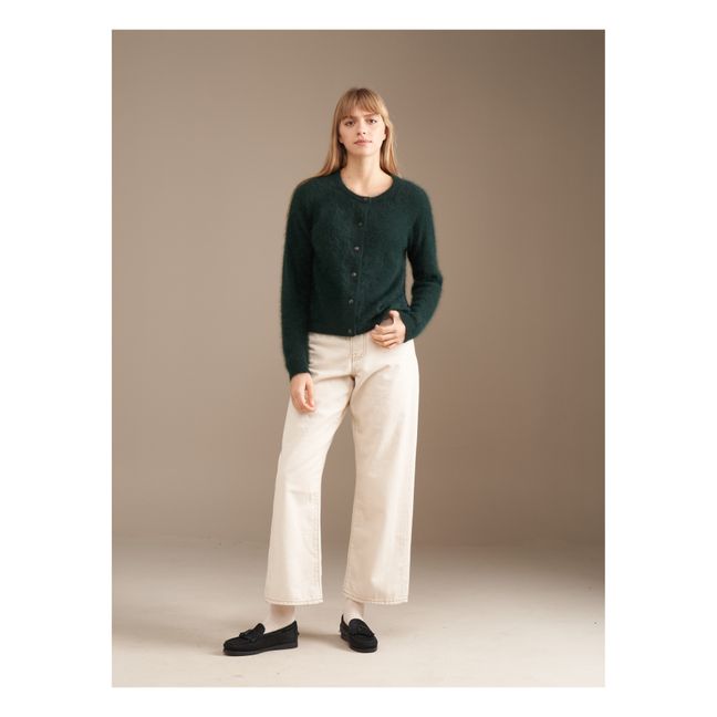 Cardigan Datair Angora - Collezione Donna | Verde scuro