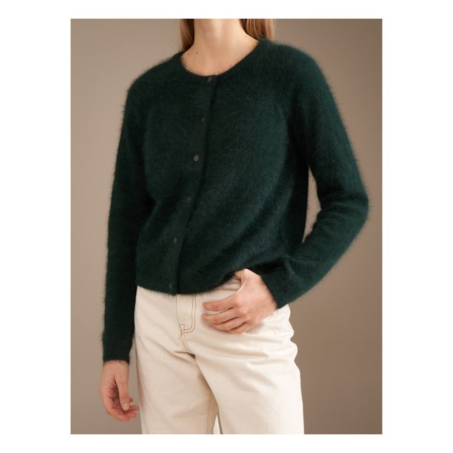 Cardigan Datair Angora - Collezione Donna | Verde scuro