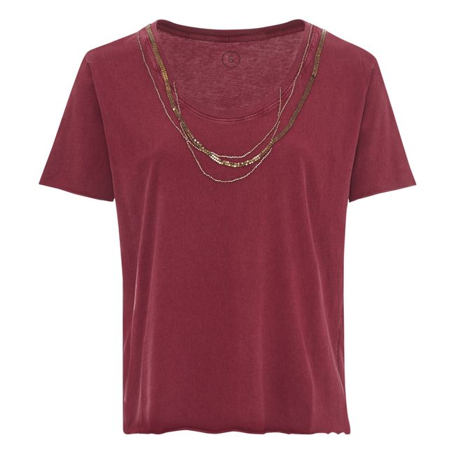 T-Shirt Tizia Bing Coton Bio | Burgundy