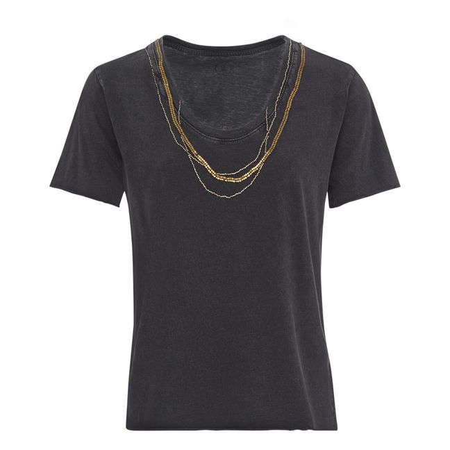 T-Shirt Tizia Bing Coton Bio | Carbón