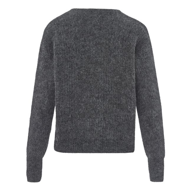 Cardigan Manou Alpaga et Kid Mohair | Gris anthracite