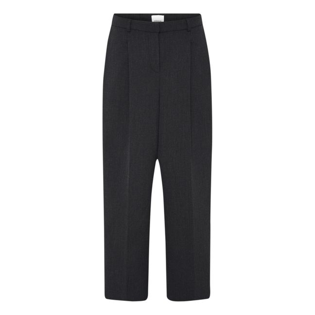 Pantalon Theis Laine Vierge | Gris Antracita