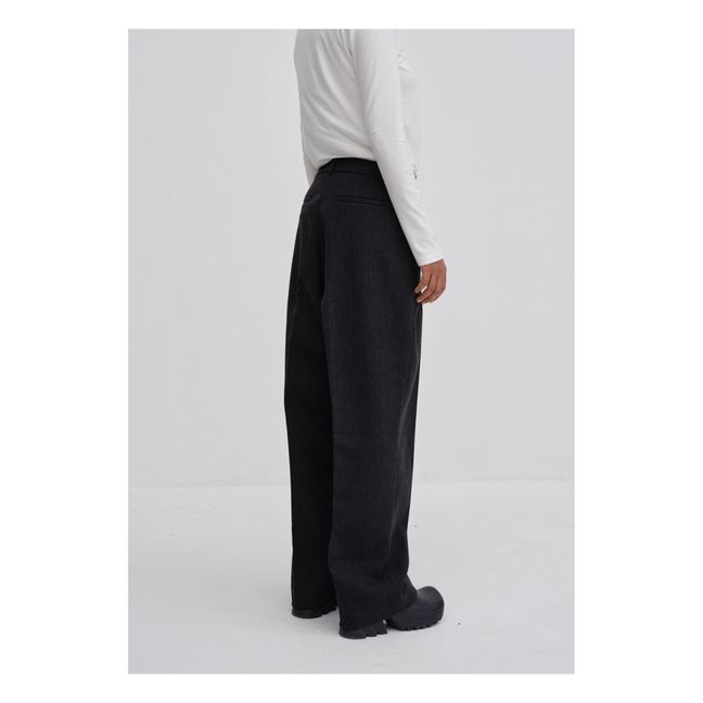 Pantalon Theis Laine Vierge | Charcoal grey