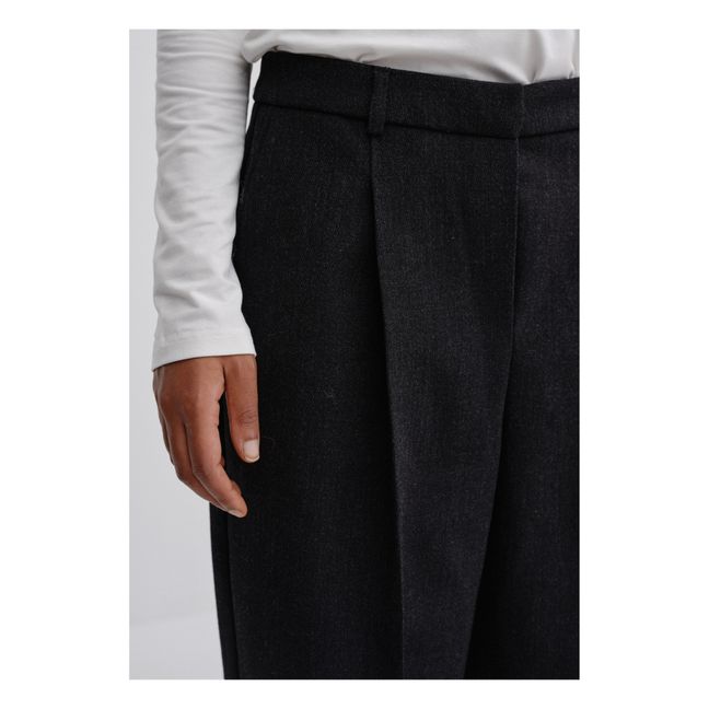 Pantalones Theis de lana virgen | Gris Antracita