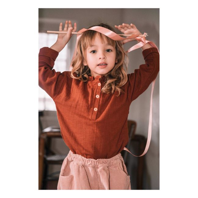 Blouse Gaze de Coton Bio Olympe | Chocolate