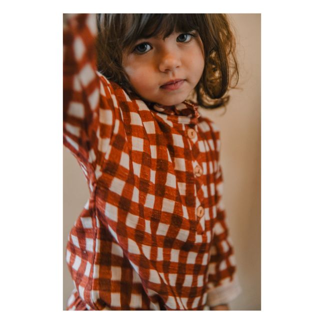 Blouse Gaze de Coton Bio Vichy Olympe | Bordeaux