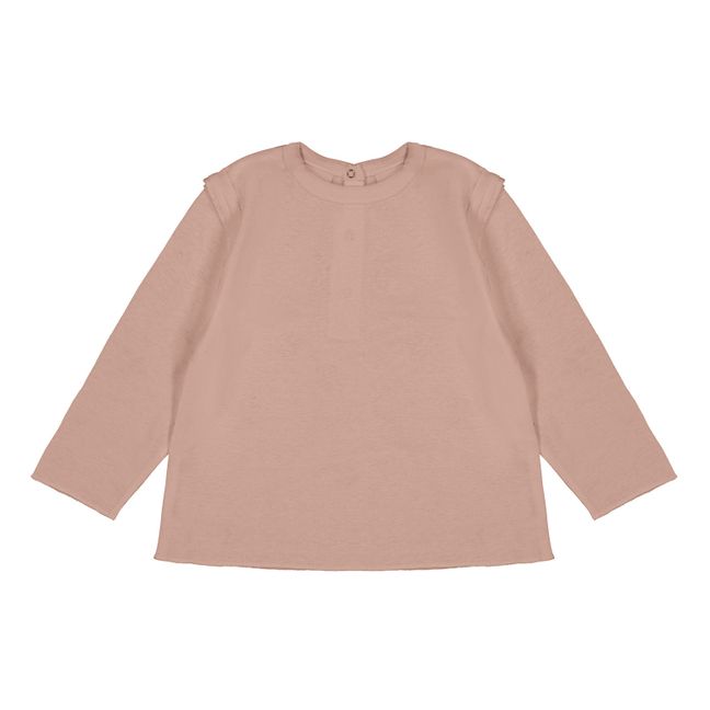 Lala Organic Pima Cotton T-Shirt | Powder pink