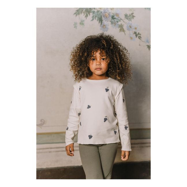 T-Shirt Coton Pima Bio Raisins Lala | Ecru