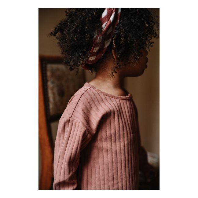 T-Shirt Coton Bio Côtelé Orso | Schokoladenbraun