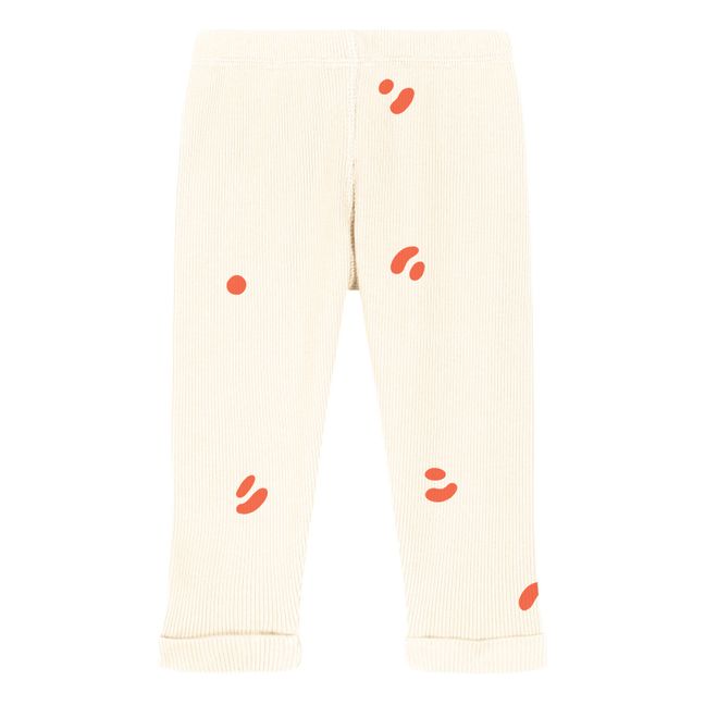 Legging Coton Bio Côtelé Rom-Pom | Crème