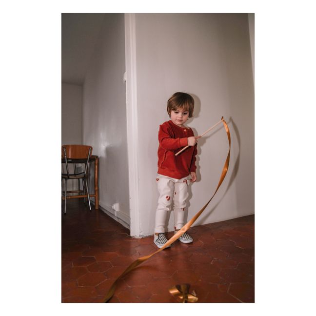 Legging Coton Bio Côtelé Rom-Pom | Cremefarben