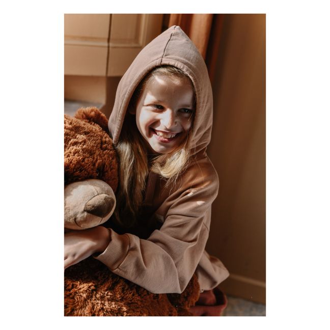 Sweat Capuche Coton Bio Robin | Vieux Rose