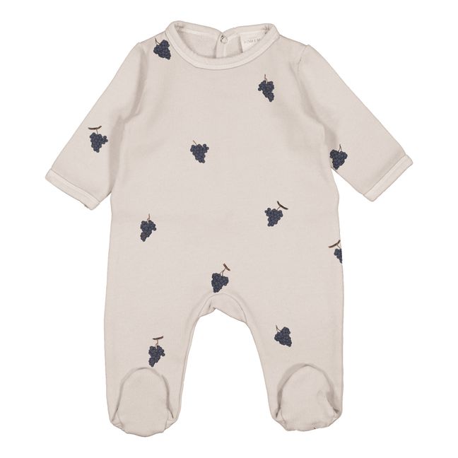 Pyjama à Pieds Molleton Coton Bio Raisins Chubby | Crudo