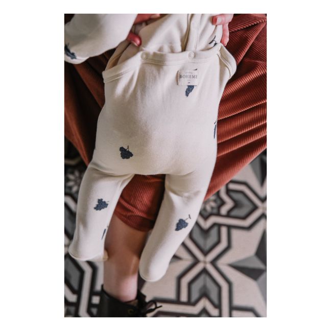 Pyjama à Pieds Molleton Coton Bio Raisins Chubby | Crudo