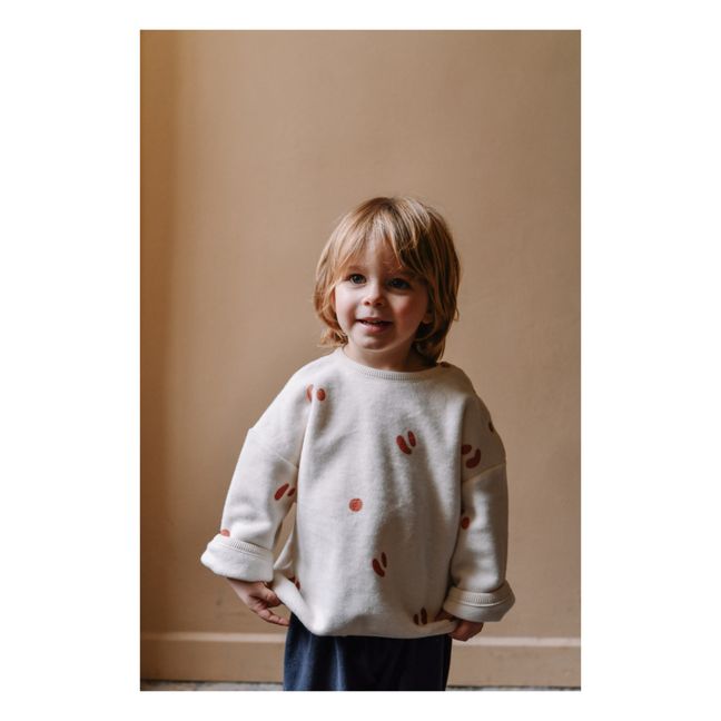 Sweat Polaire Coton Bio et Matière Recylée Ours | Ecru