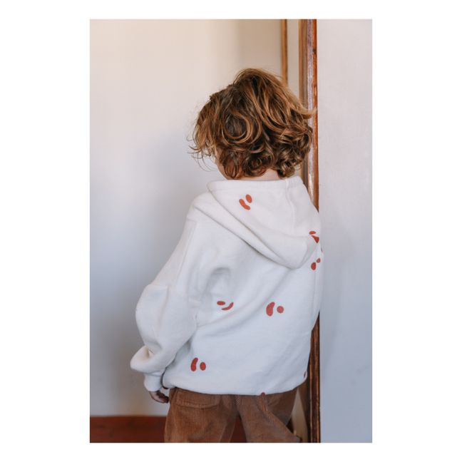 Sweat à Capuche Polaire Coton Bio et Matière Recylée Robin | Ecru
