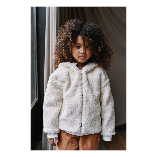 Veste Capuche Coton Bio Façon Fourrure Nounours | Seidenfarben
