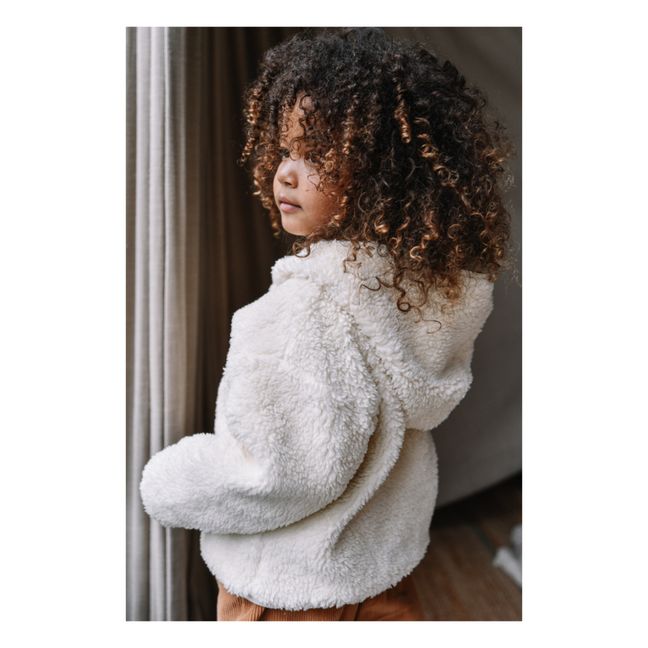 Veste Capuche Coton Bio Façon Fourrure Nounours | Seidenfarben