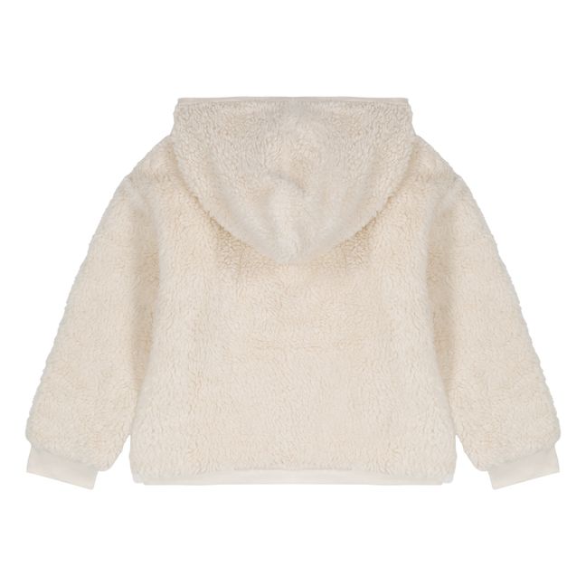 Veste Capuche Coton Bio Façon Fourrure Nounours | Seidenfarben