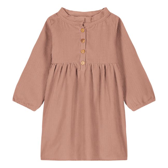 Robe Velours Milleraies Coton Bio Vermont | Vieux Rose
