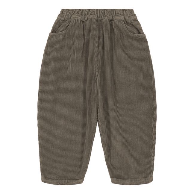 Pantalon Velours Milleraies Coton Bio Carrot | Khaki
