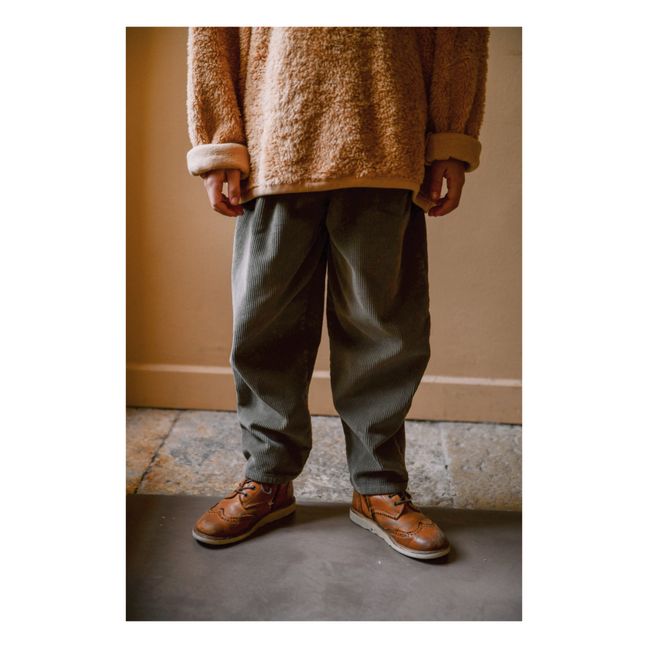 Pantalon Velours Milleraies Coton Bio Carrot | Khaki