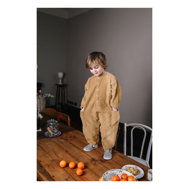 Combinaison Velours Milleraies Coton Bio Big Papi | Camel